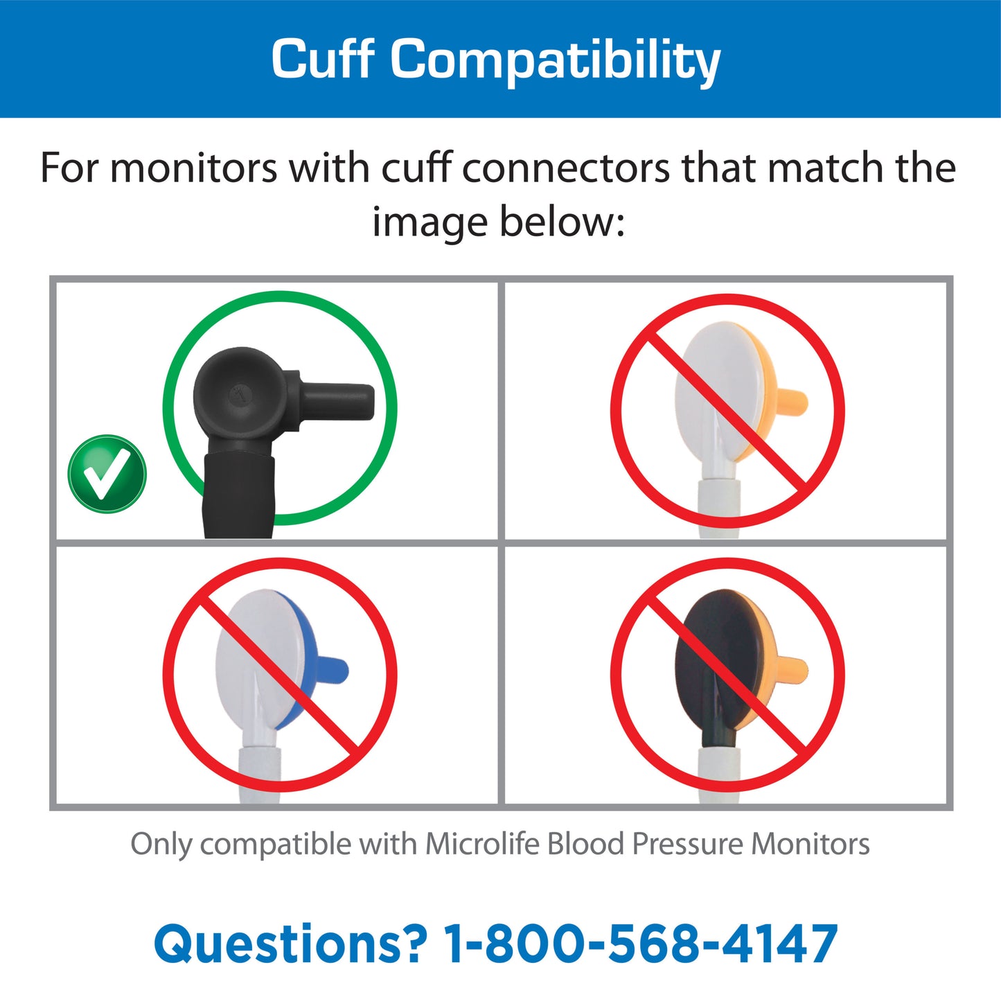 SureFit+ Blood Pressure Cuff, Fits Arms 8.7”-18.1″