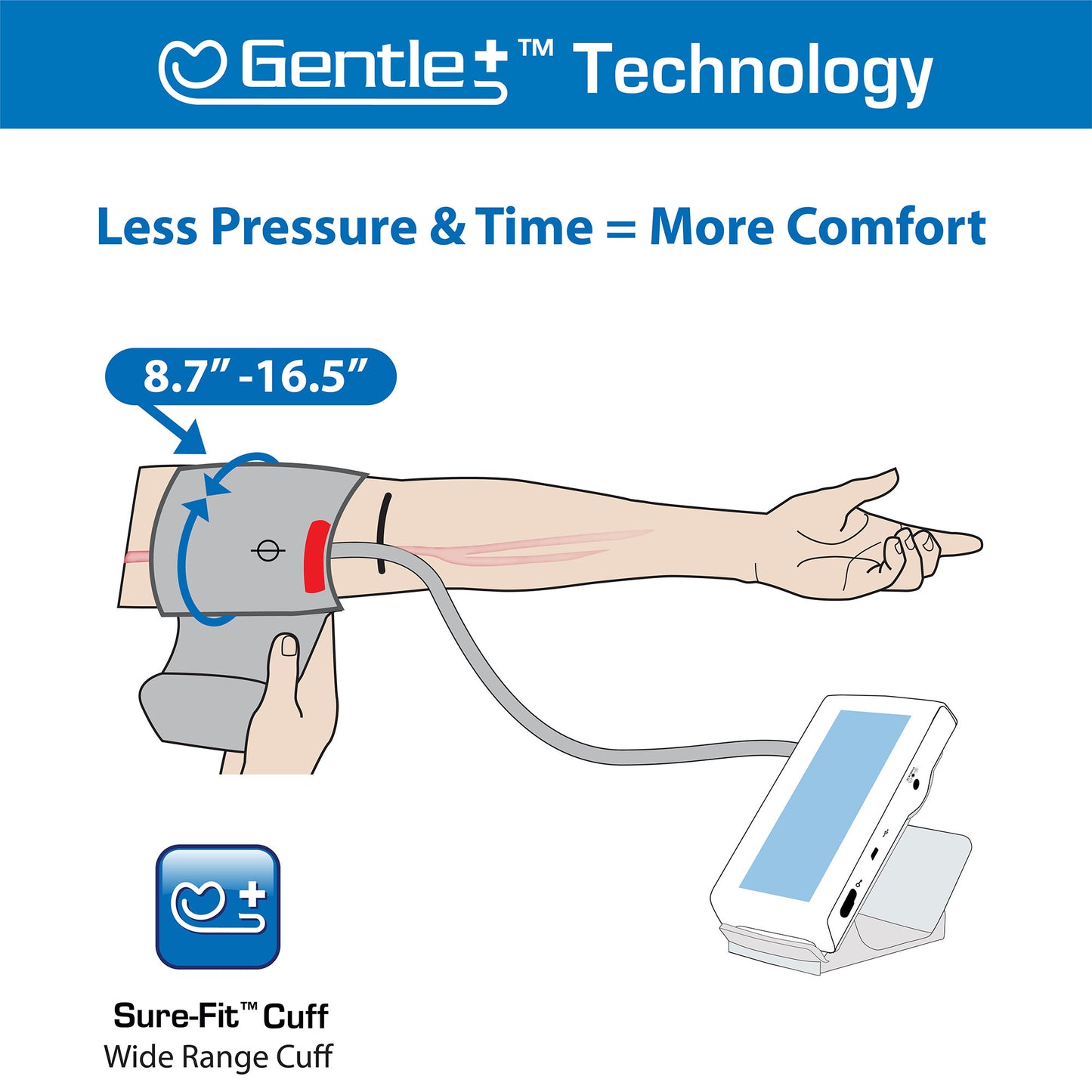 Premium Bluetooth Illuminated Touch Screen Blood Pressure Monitor