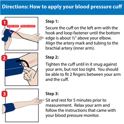 SureFit+ Blood Pressure Cuff, Fits Arms 8.7”-18.1″